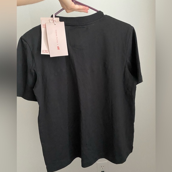 Simone Rocha x HM Beaded Appliquéd T-shirt Cotton Black Limited Edition XS NWT - Picture 10 of 15